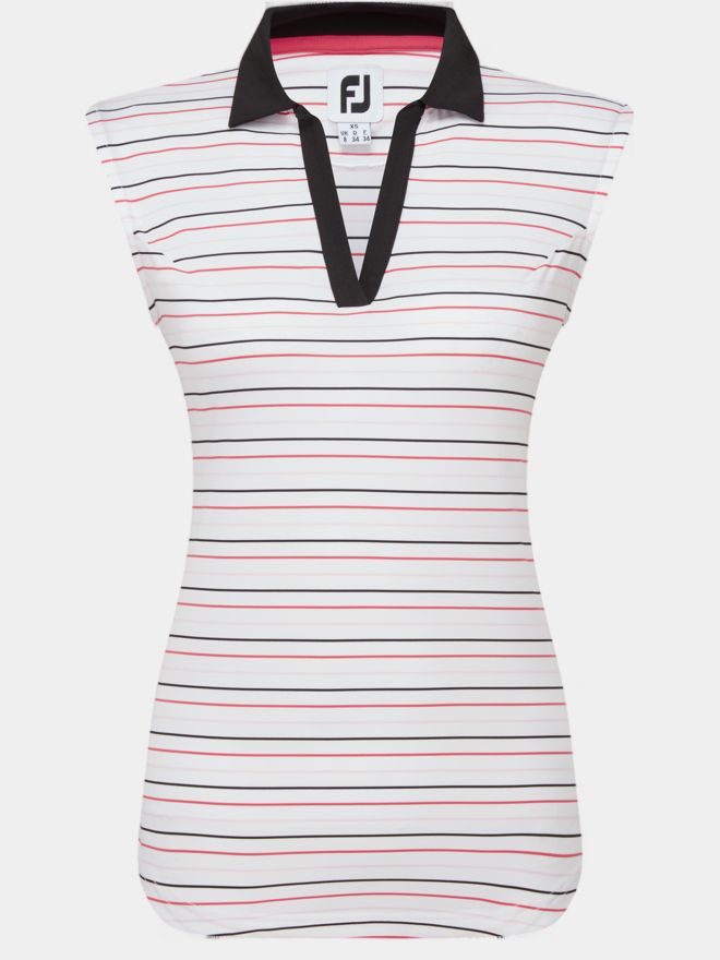 FootJoy STRIPED ohne Arm Polo gestreift