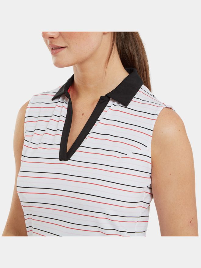 FootJoy STRIPED ohne Arm Polo gestreift