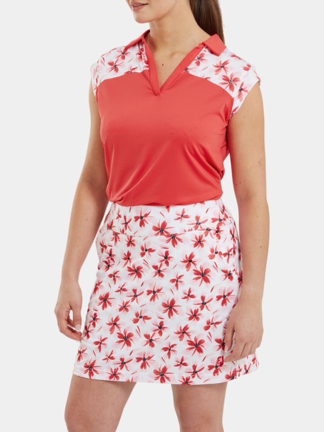 FootJoy Floral Print Knit Skort rot