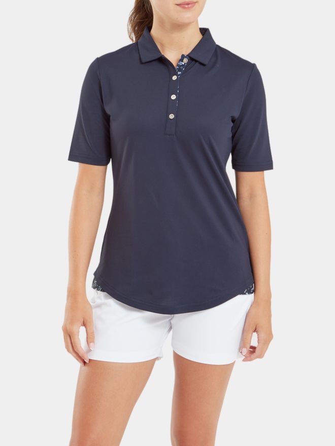 FootJoy SOLID Halbarm Polo navy