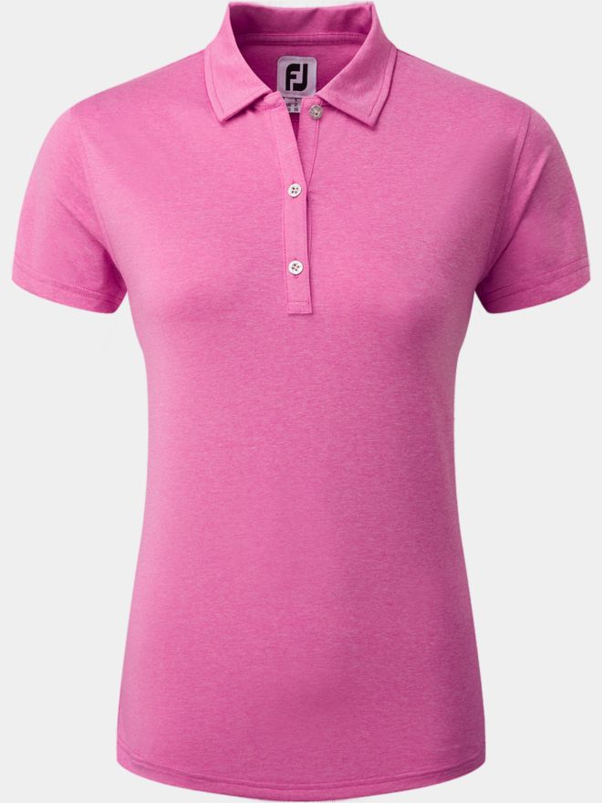 FootJoy Heather Self-Collar Halbarm Polo pink
