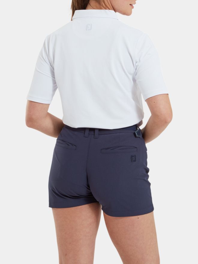 FootJoy SOLID Halbarm Polo weiß