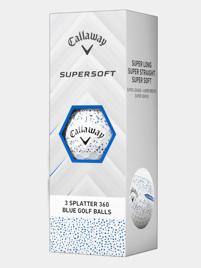 Callaway Supersoft Splatter 360 Golfbälle blau