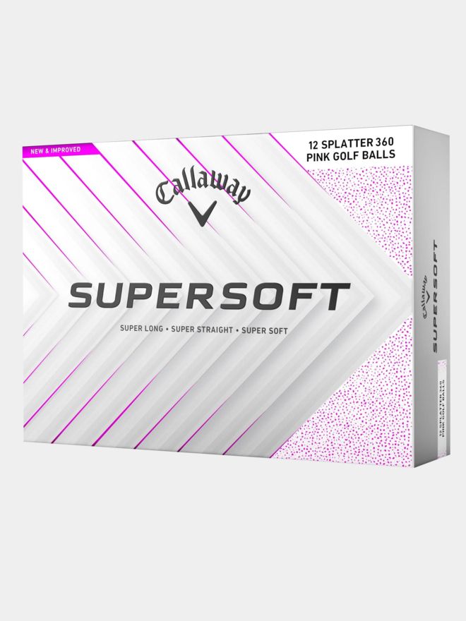 Callaway Supersoft Splatter 360 Golfbälle pink