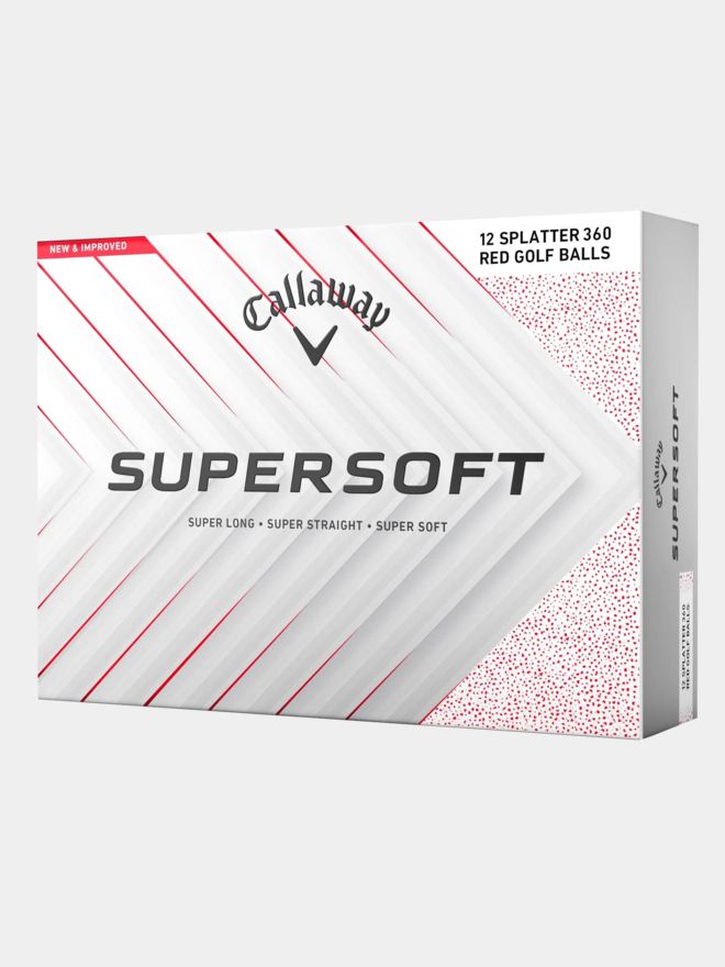 Callaway Supersoft Splatter 360 Golfbälle rot