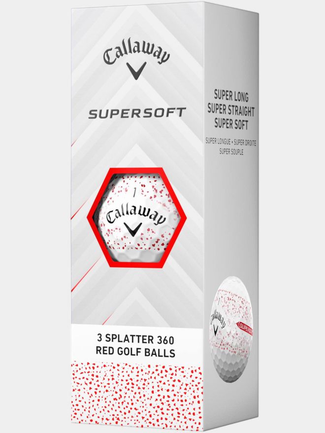 Callaway Supersoft Splatter 360 Golfbälle rot