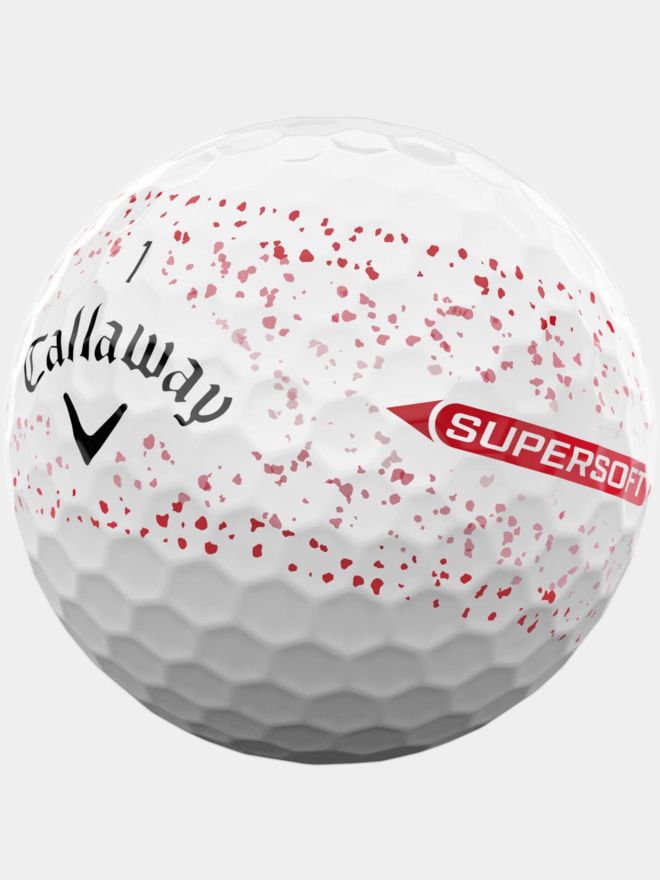 Callaway Supersoft Splatter 360 Golfbälle rot