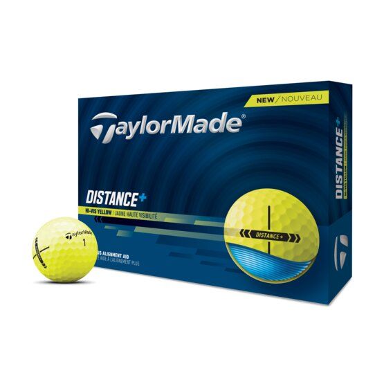 TaylorMade Distance+ Golfbälle gelb