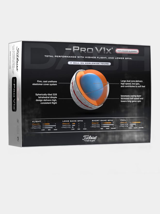 Titleist Pro V1x Left Dash Golfbälle weiß