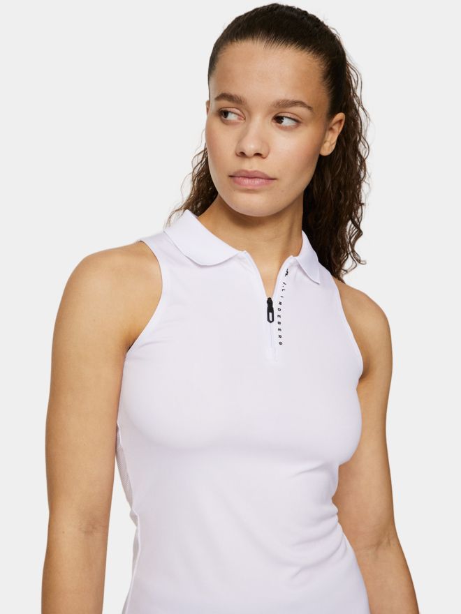 J.Lindeberg Leylo Sleeveless Top ohne Arm Polo weiß
