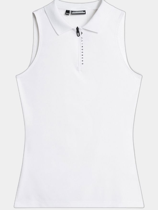 J.Lindeberg Leylo Sleeveless Top ohne Arm Polo weiß