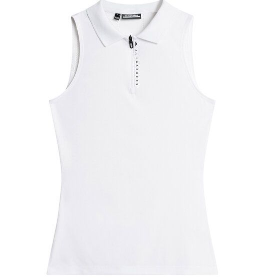 J.Lindeberg Leylo Sleeveless Top ohne Arm Polo weiß