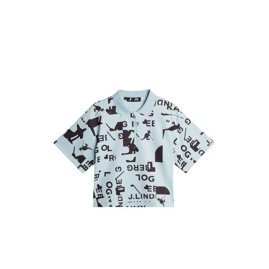 J.Lindeberg  Amila Print Top Half Sleeve Polo blue