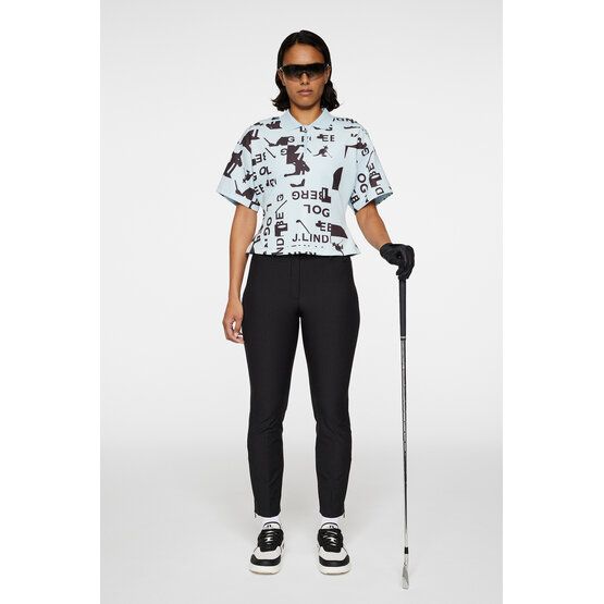 J.Lindeberg  Amila Print Top Half Sleeve Polo blue