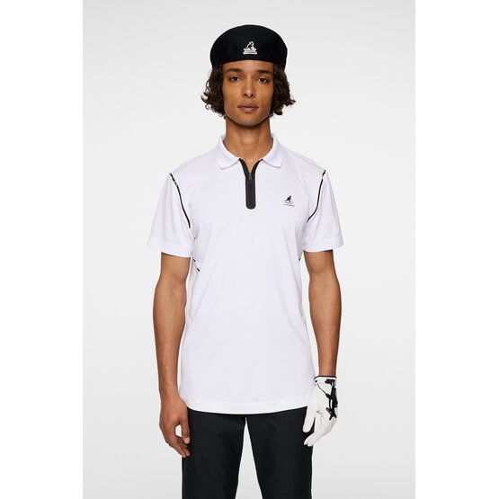 J.Lindeberg Miro Halbarm Polo weiß