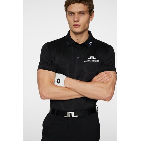 J.Lindeberg KV Tour Mesh Golf Halbarm Polo schwarz