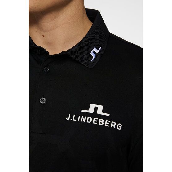 J.Lindeberg KV Tour Mesh Golf Halbarm Polo schwarz