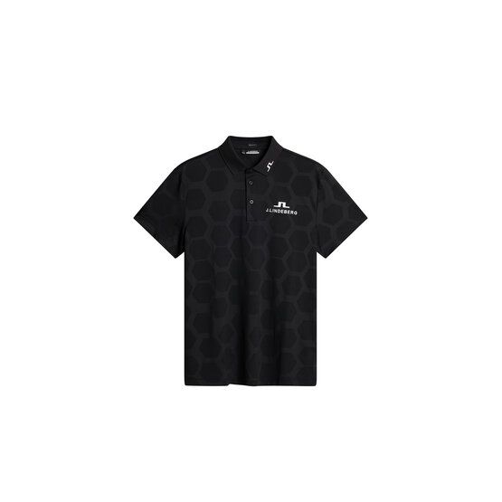 J.Lindeberg KV Tour Mesh Golf Halbarm Polo schwarz