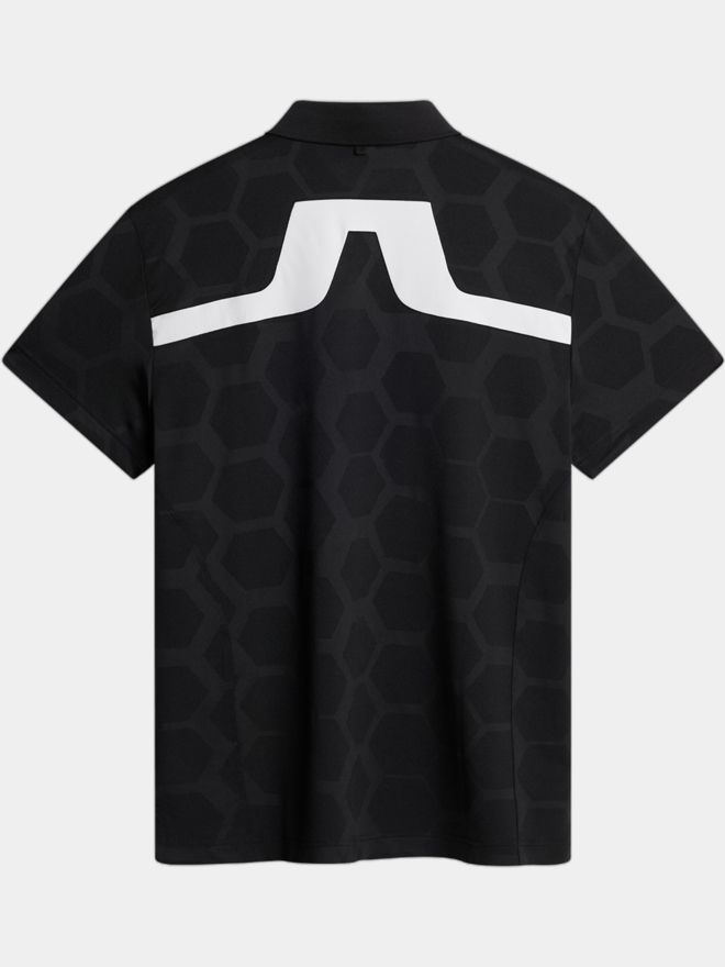 J.Lindeberg Golfová polokošile KV Tour Mesh s krátkým rukávem černá