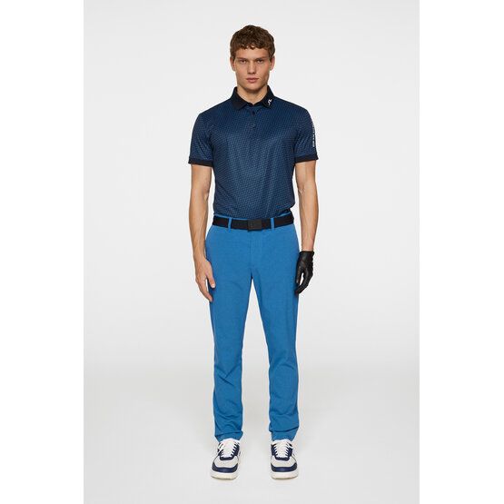 J.Lindeberg Tour Tech Print Halbarm Polo navy