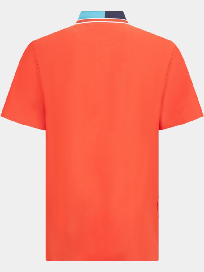 Penguin Pete´s 70´s Earl Halbarm Polo rot