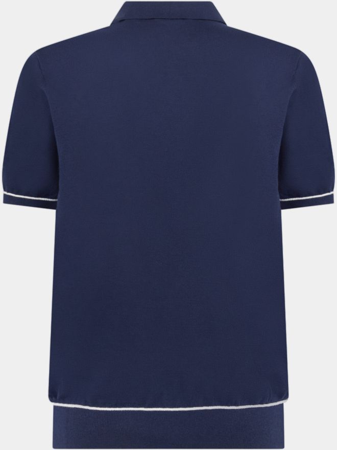 Penguin Svetr Heritage Polo s krátkým rukávem námořnická modrá