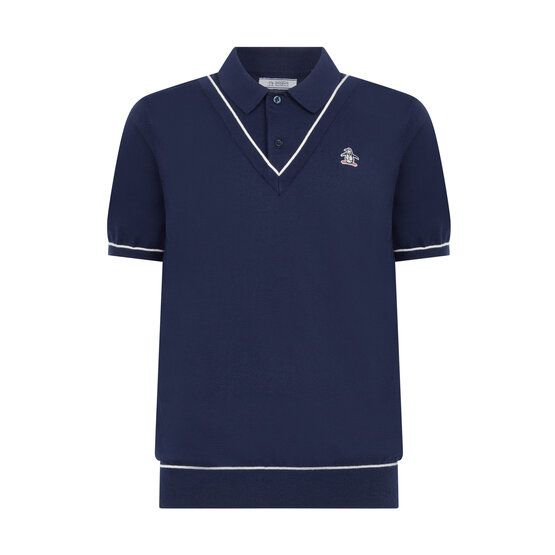 Penguin Heritage Sweater Halbarm Polo navy