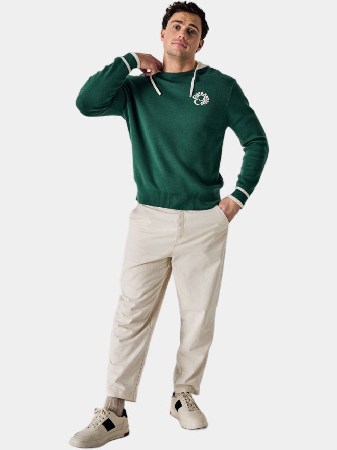 Callaway Legacy LS Blocked Logo Hooded Sweater Pullover dunkelgrün