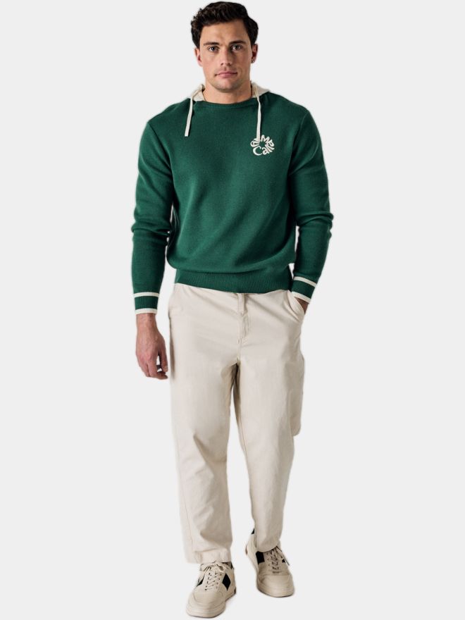 Callaway Legacy LS Blocked Logo Hooded Sweater Pullover dunkelgrün