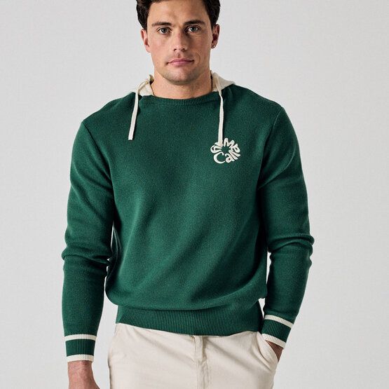 Callaway Legacy LS Blocked Logo Hooded Sweater Pullover dunkelgrün