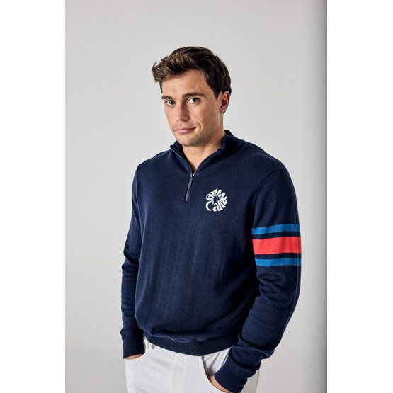 Callaway Legacy LS Triple Track 1/4 Zip Sweater Stretch Midlayer navy