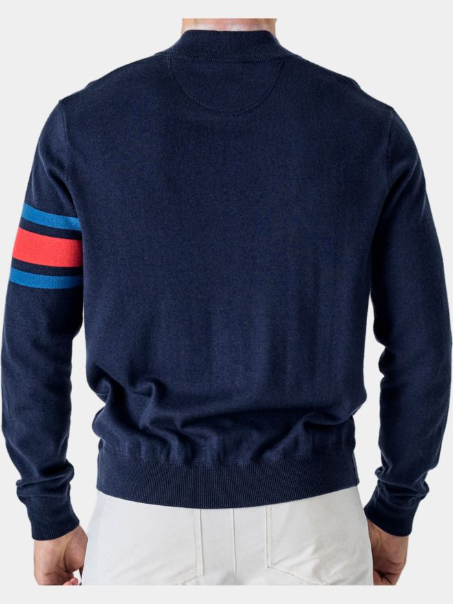 Callaway Legacy LS Triple Track 1/4 Zip Sweater Stretch Midlayer navy