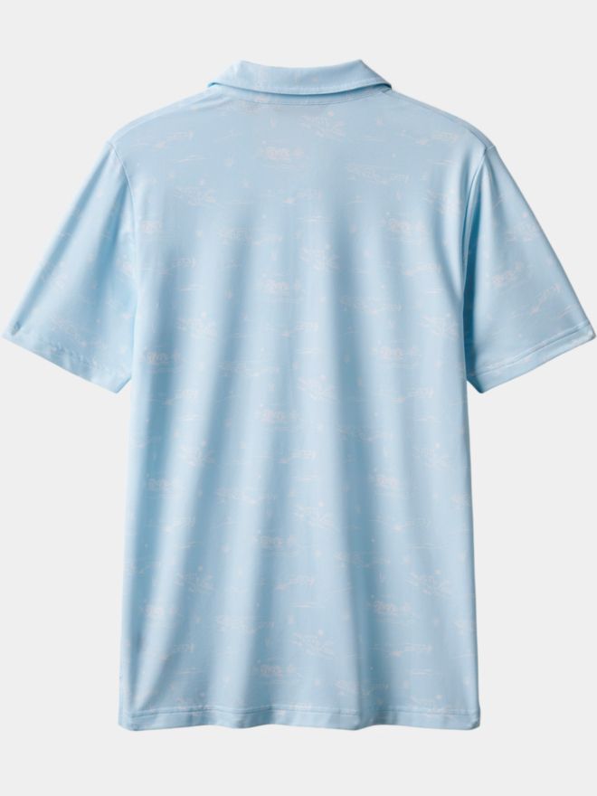 TravisMathew Featherweight City Halbarm Polo hellblau