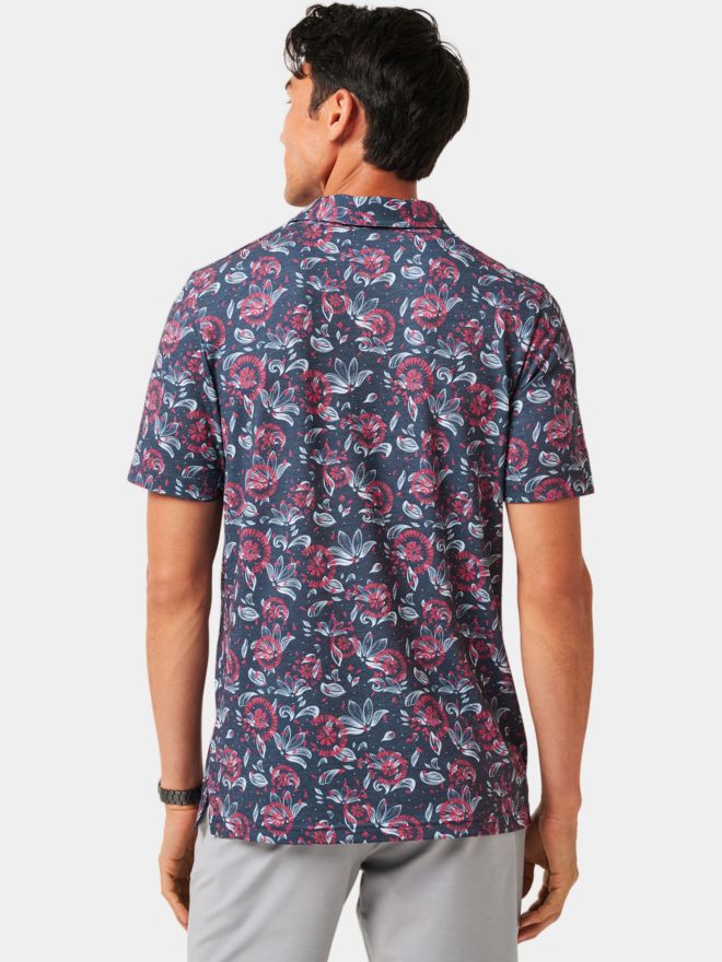 TravisMathew Featherweight Flourish Halbarm Polo schwarz