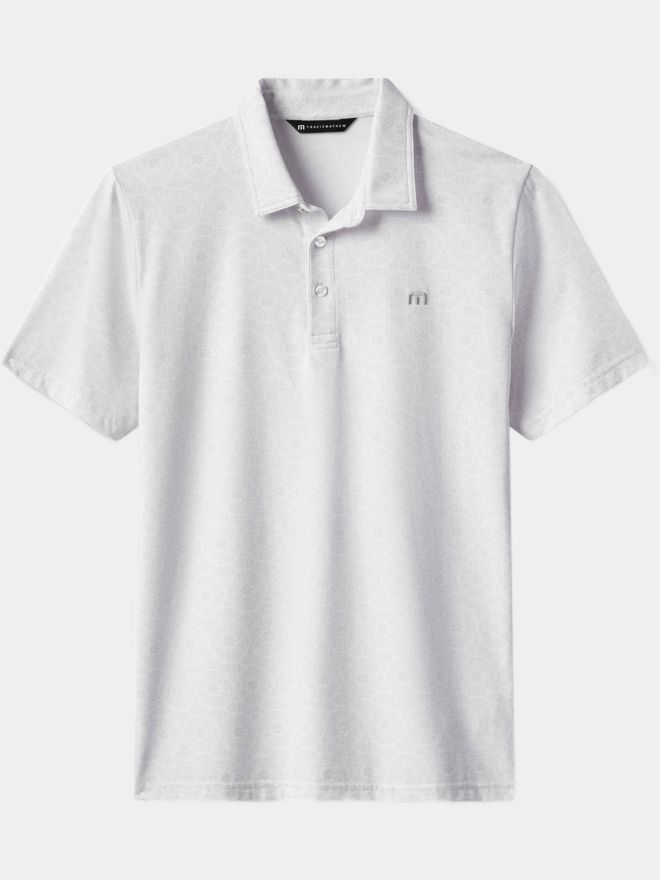 TravisMathew Free Passage Halbarm Polo weiß
