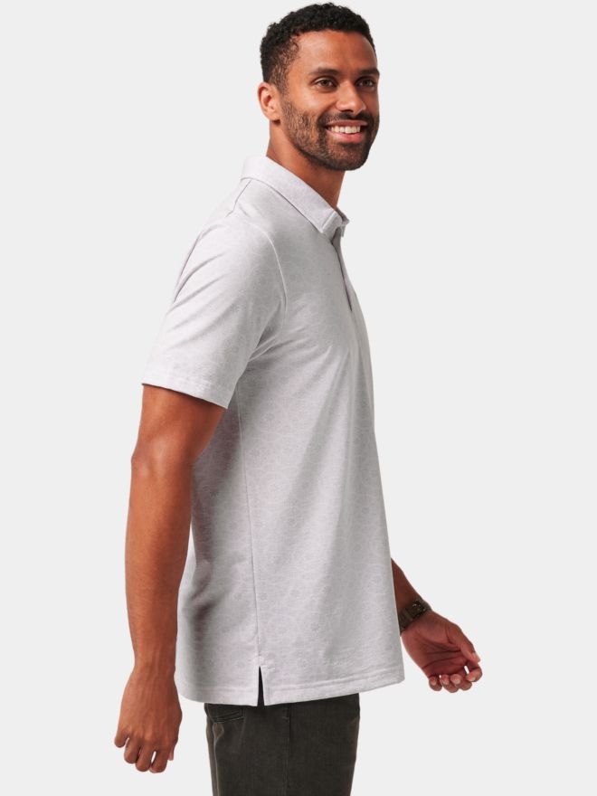 TravisMathew Free Passage Halbarm Polo weiß