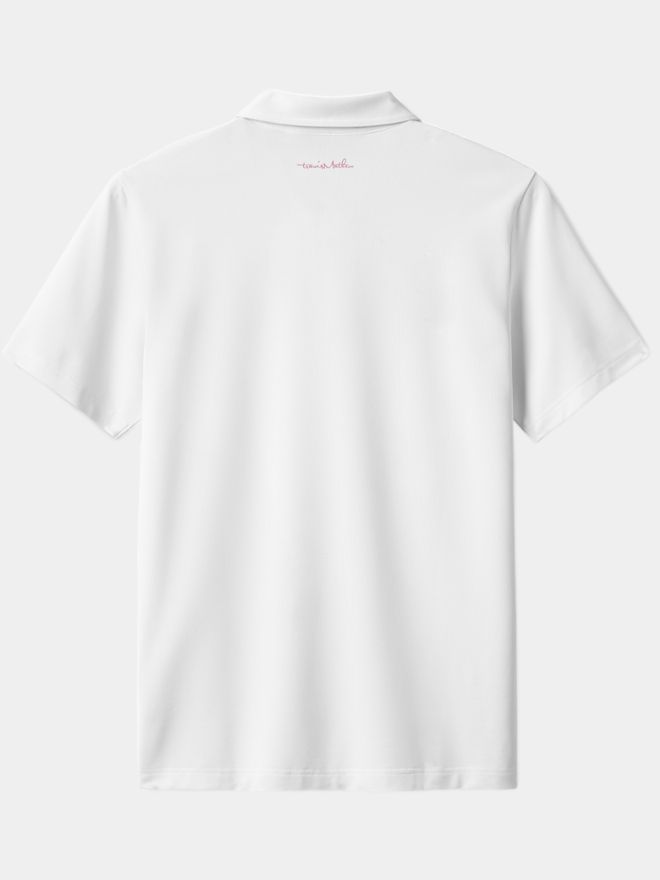 TravisMathew Good Good Flourish Halbarm Polo weiß