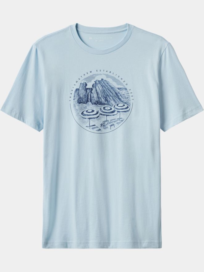 TravisMathew International Travel Halbarm T-Shirt hellblau
