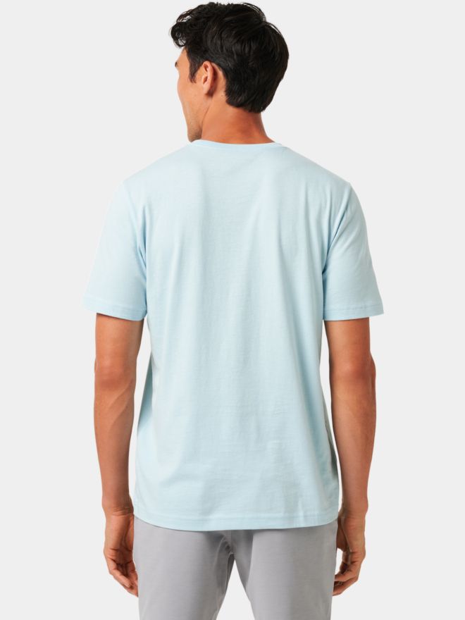 TravisMathew International Travel Halbarm T-Shirt hellblau