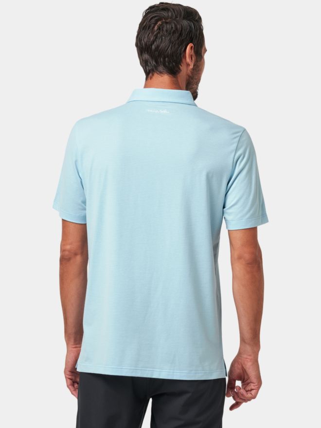TravisMathew The Heater Halbarm Polo hellblau