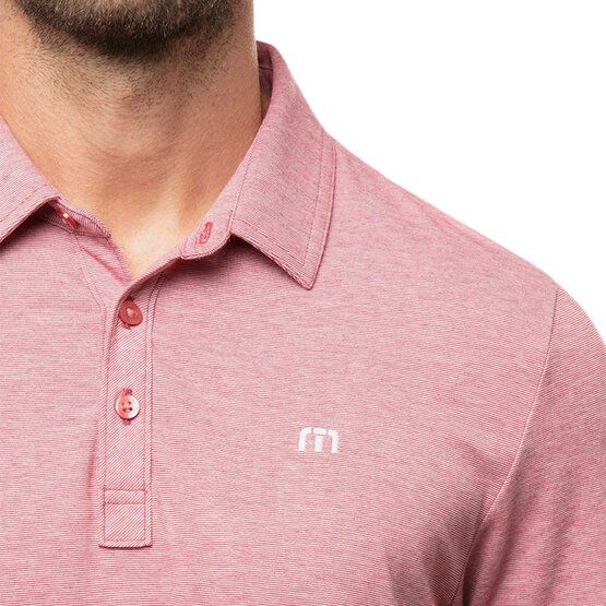 TravisMathew  Polokošile s krátkým rukávem Zinna červená