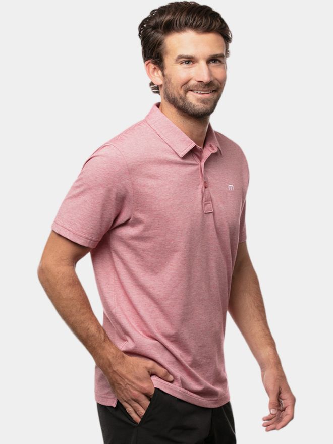 TravisMathew The Zinna Halbarm Polo rot