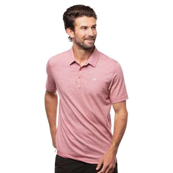 TravisMathew  Polokošile s krátkým rukávem Zinna červená