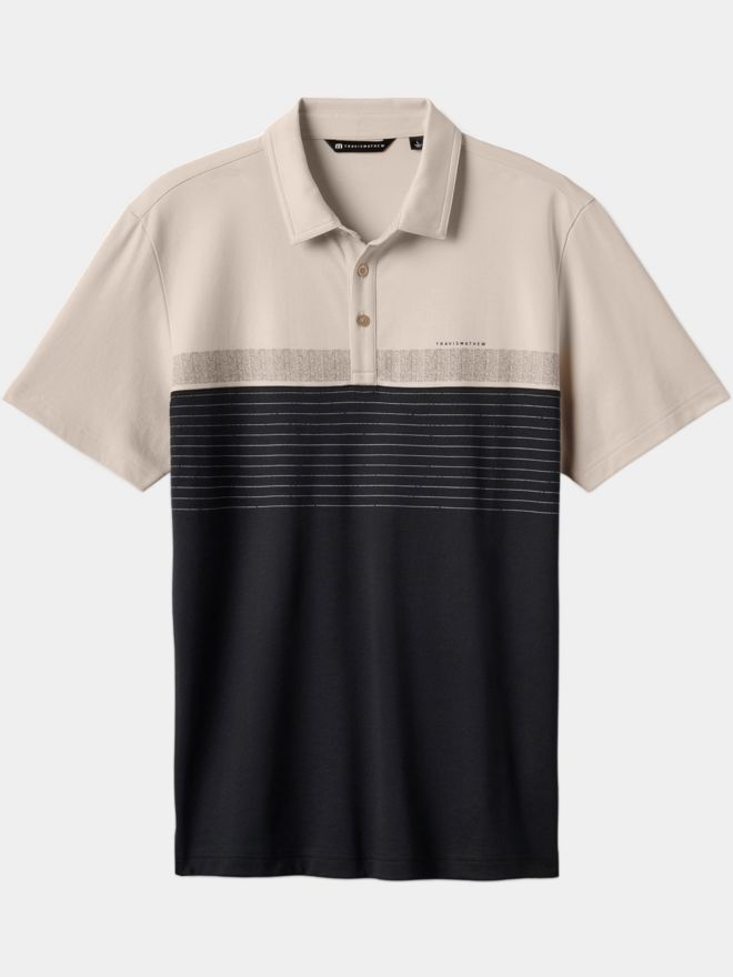 TravisMathew Hang Glide Halbarm Polo sand