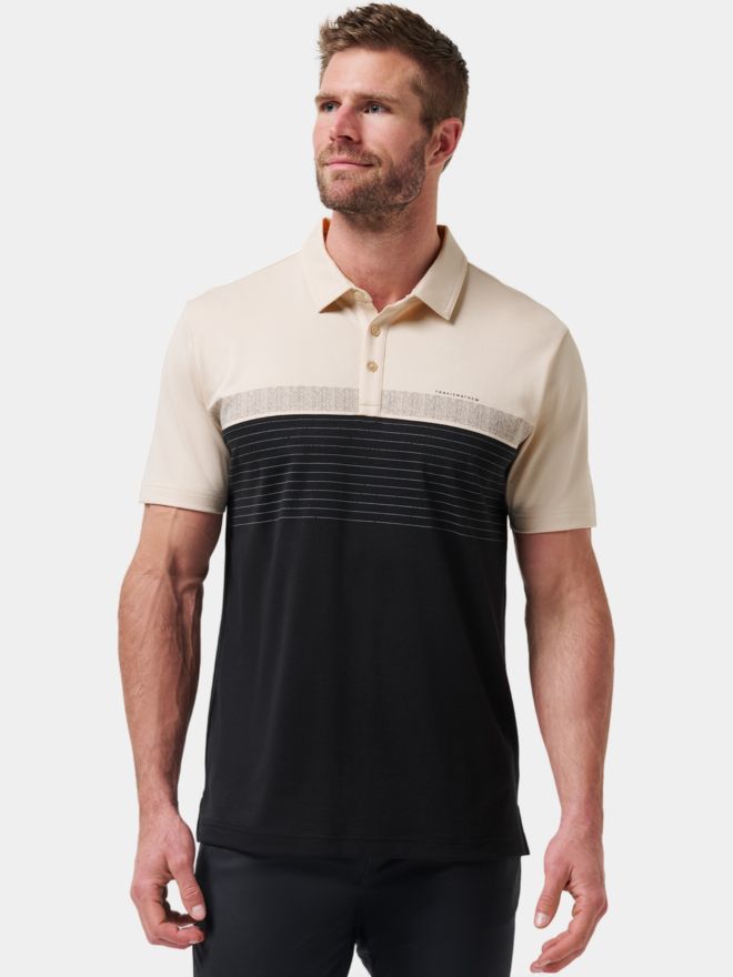 TravisMathew Hang Glide Halbarm Polo sand