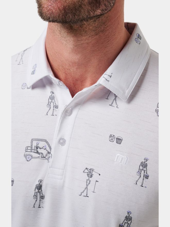 TravisMathew Lost City Halbarm Polo weiß