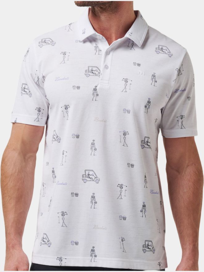 TravisMathew Lost City Halbarm Polo weiß