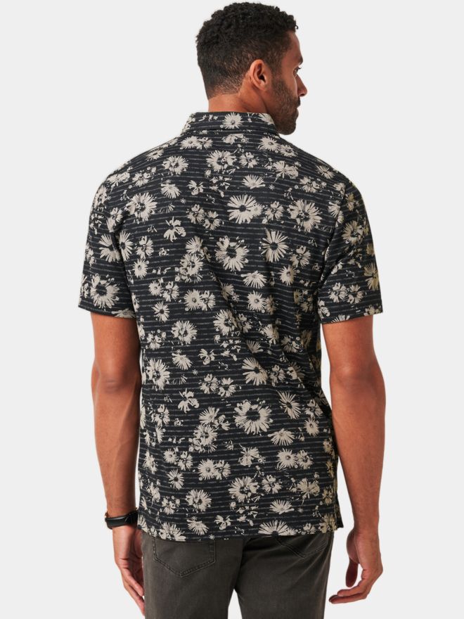 TravisMathew Shaded Grove Halbarm Polo schwarz