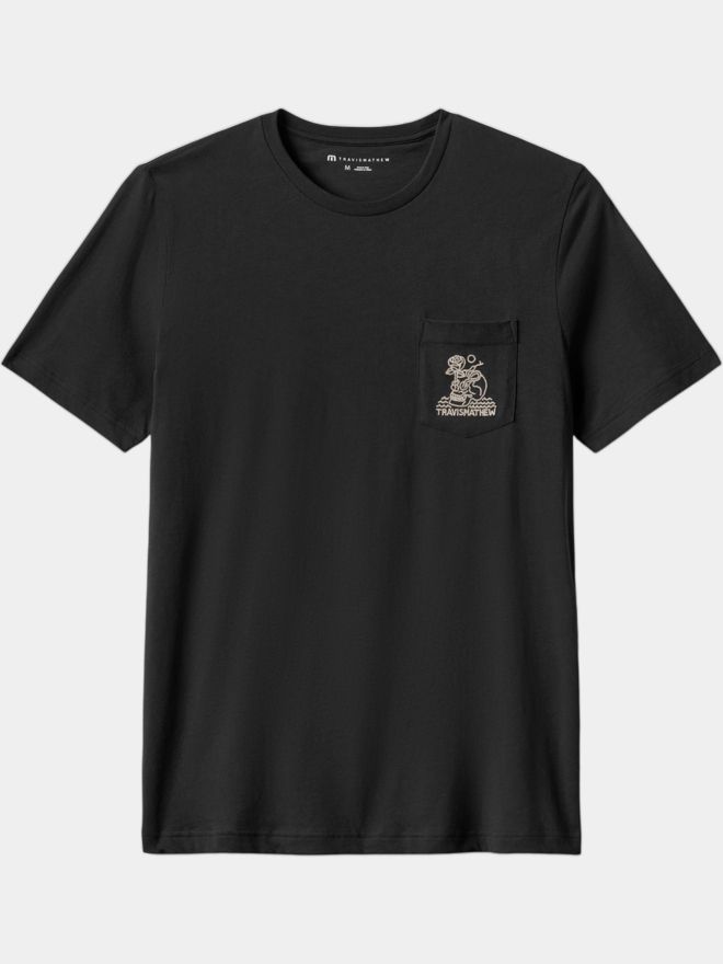 TravisMathew Lost Cave Pocket Halbarm T-Shirt schwarz