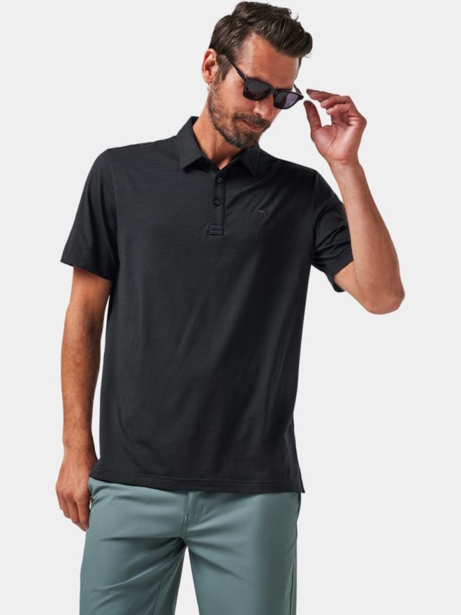TravisMathew The Heater Halbarm Polo schwarz